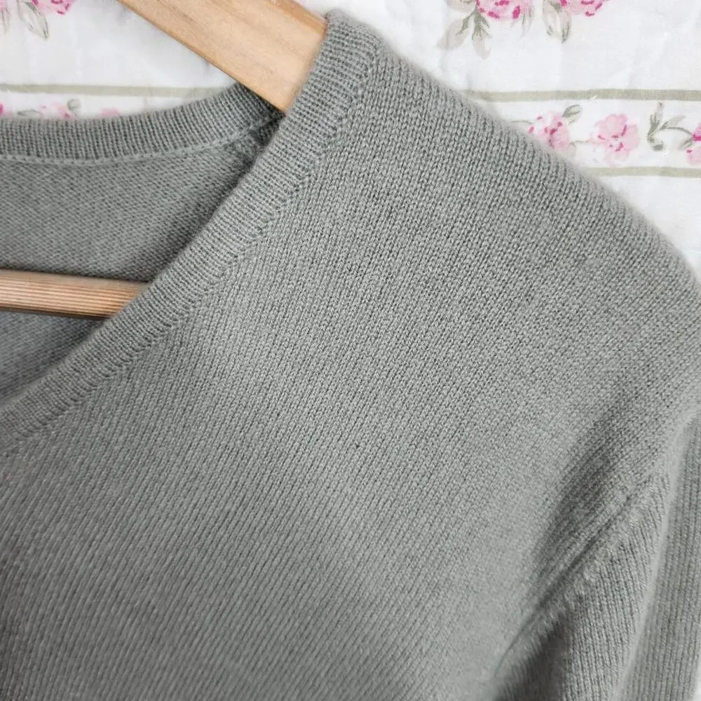 Pure Collection Women's 100% Cashmere V-Neck Sweater UK 14 - Picture 3 of 5